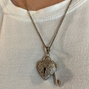 Silver Lock & Key Necklace